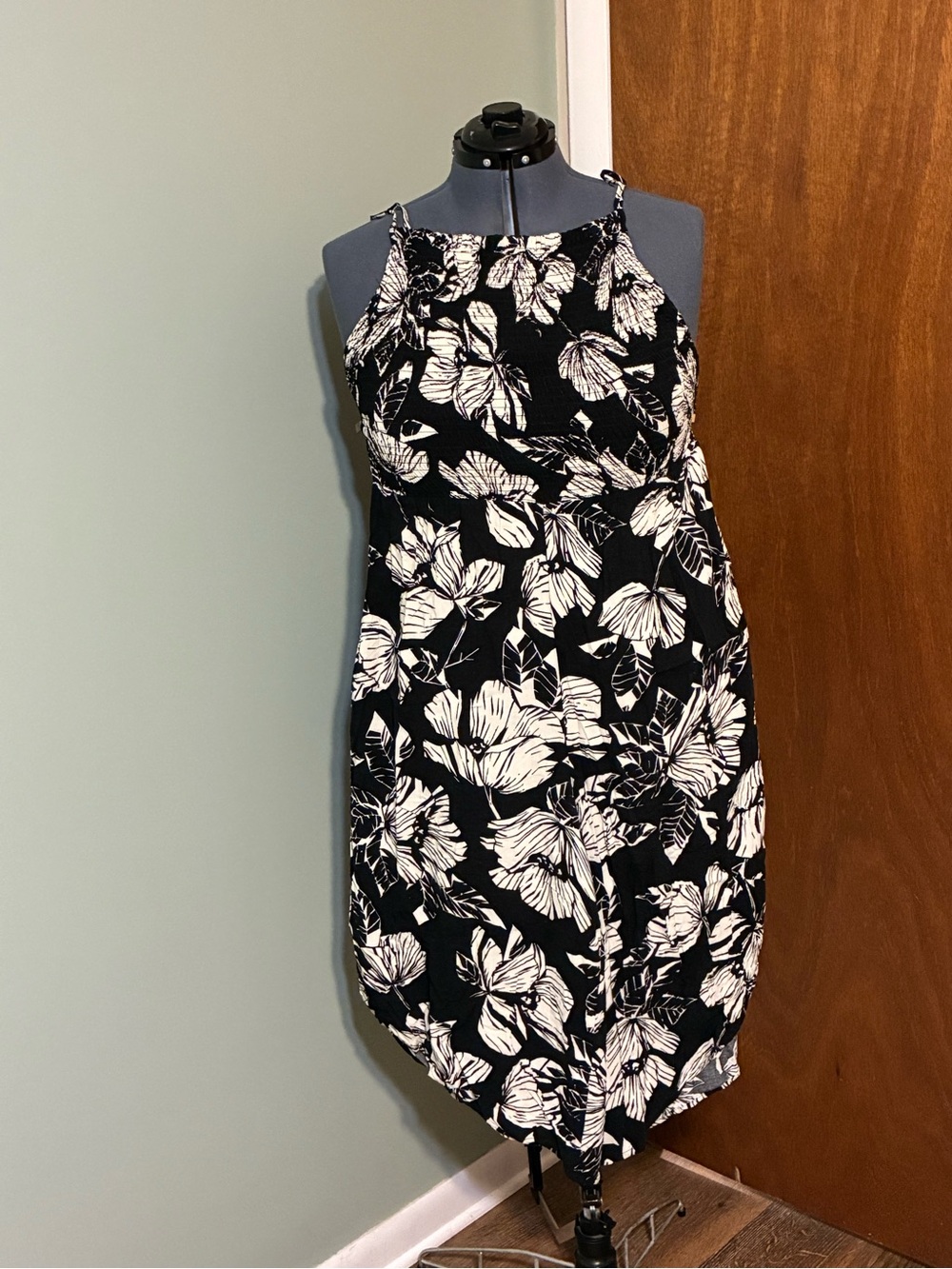 Mimi Chica Black & White Floral Jumpsuit Romper